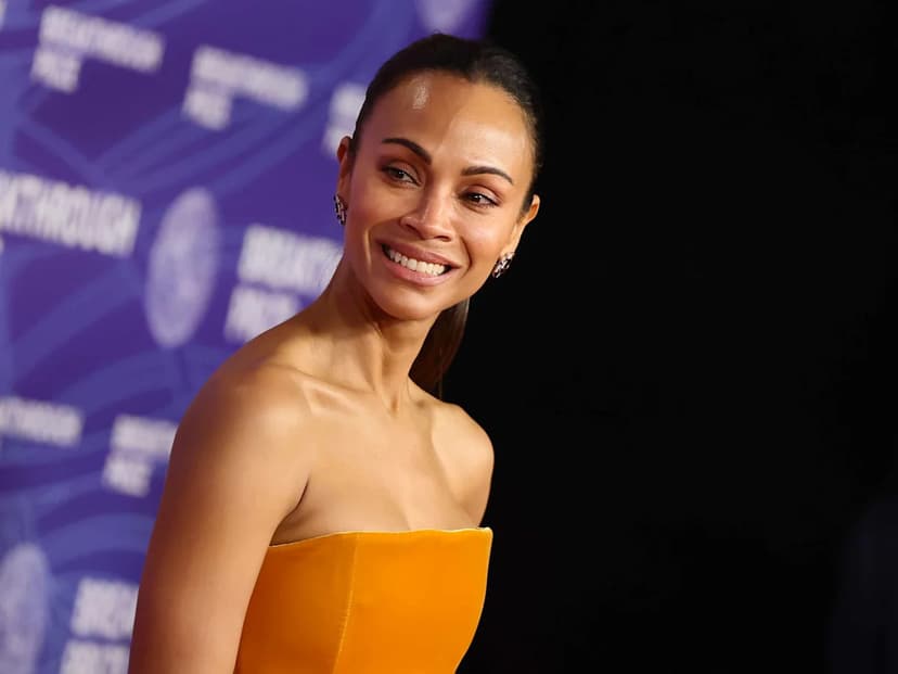 Zoe Saldaña's Avant-Garde Orange Alaïa