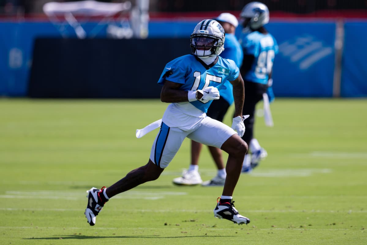 Rookie Jimmy Horn Jr. Dazzles at Panthers Fan Fest with Two Touchdowns