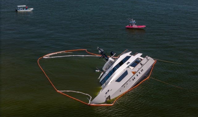 Luxury Yacht Partially Sinks After Undetected Flooding