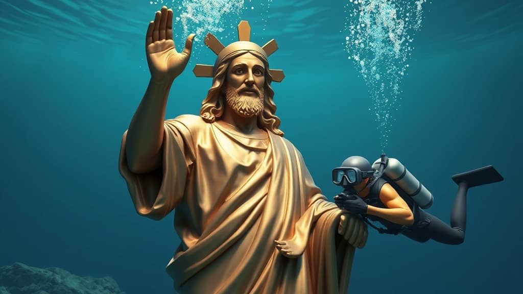 Divers Restore Iconic "Christ of the Abyss" Statue in Italy