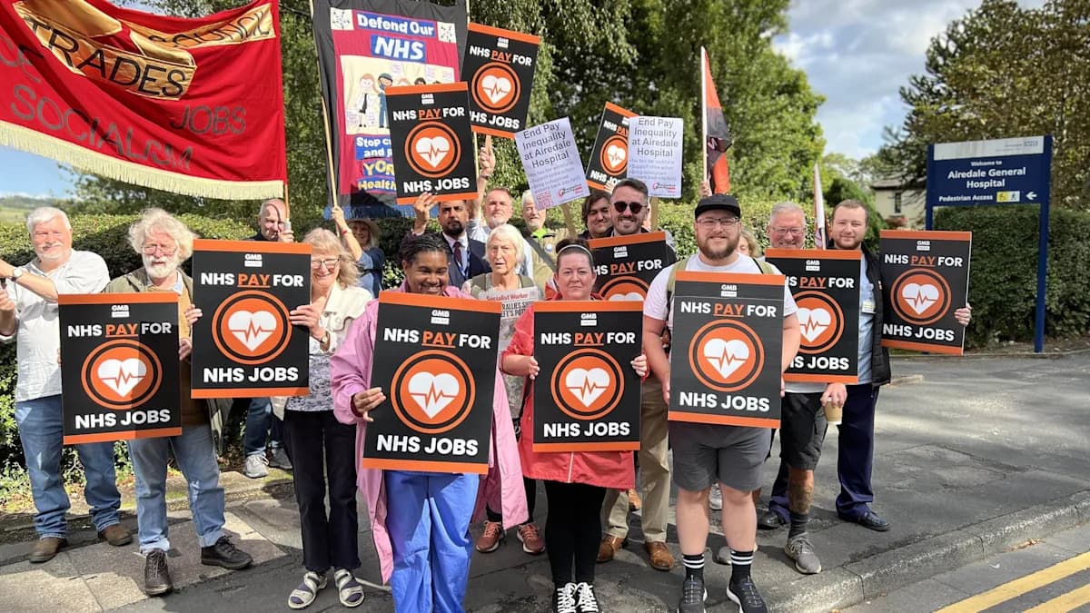 Hospital Workers Protest Unequal Pay and Conditions Before Walkout
