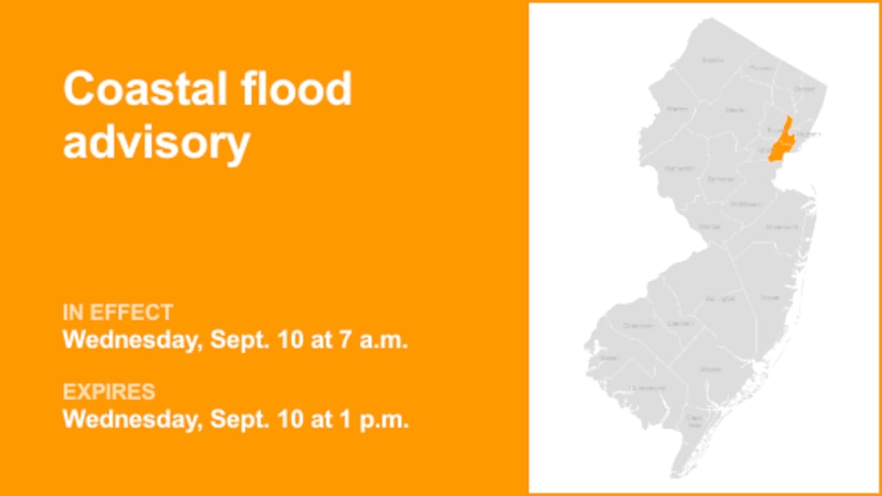 Coastal Flood Advisory Issued for New Jersey Counties