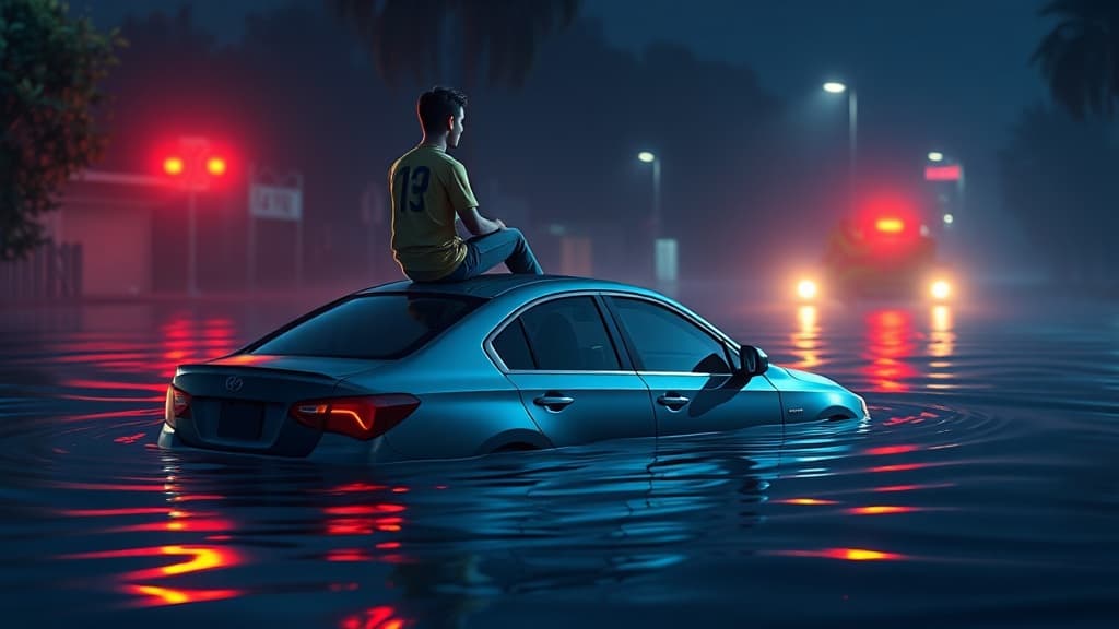 Dramatic Rescue as Family Clings to Car Roof in Arizona Floods