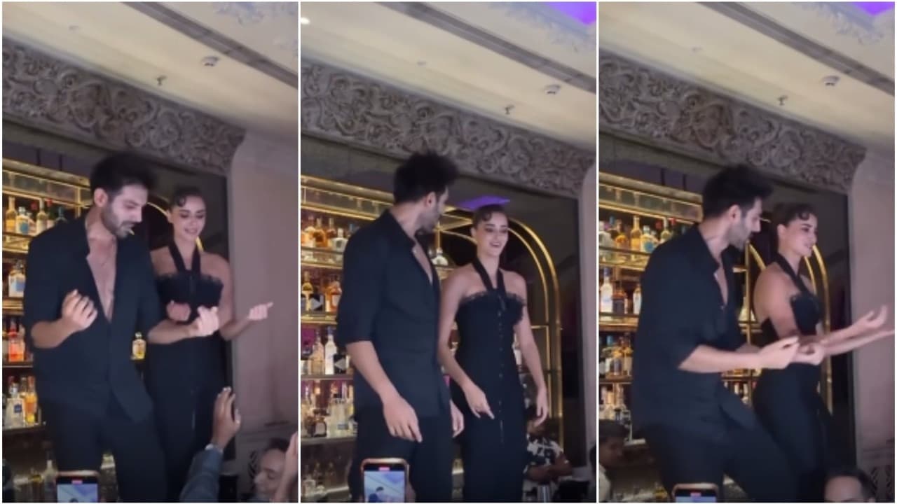 Bollywood Stars Kartik Aaryan and Ananya Panday Celebrate Wrap of Romantic Comedy