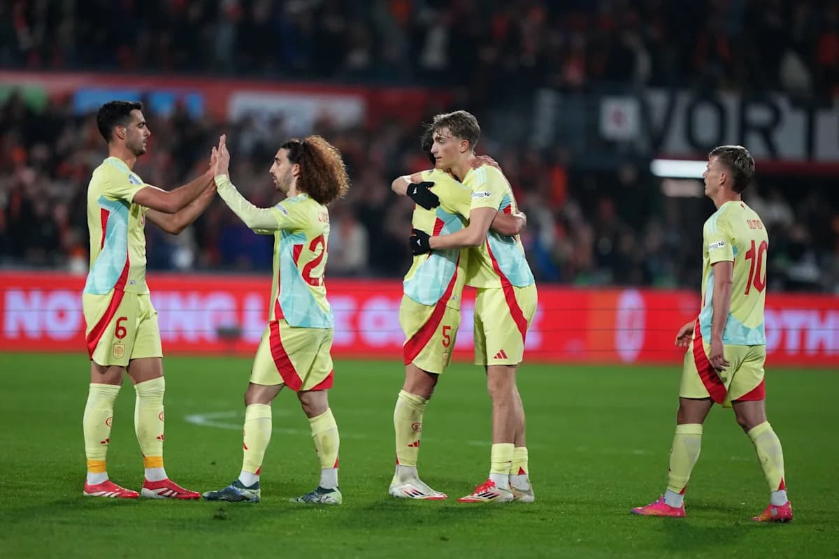 20-Year-Old Real Madrid Defender Huijsen Dominates in Spain's 6-0 Rout