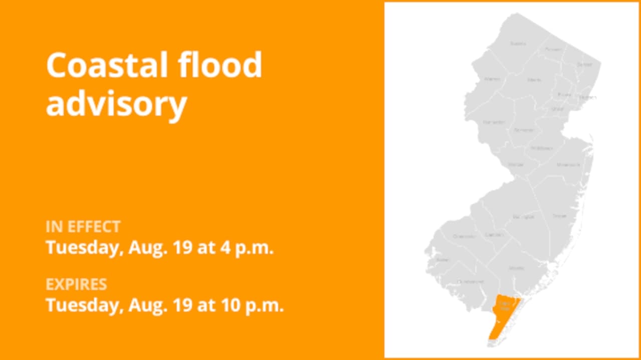 Coastal Flood Advisory Issued for Cape May County as Tides Rise