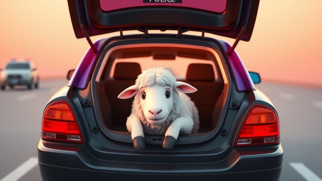 Sheep Detained by Police on Devon's A30 Highway