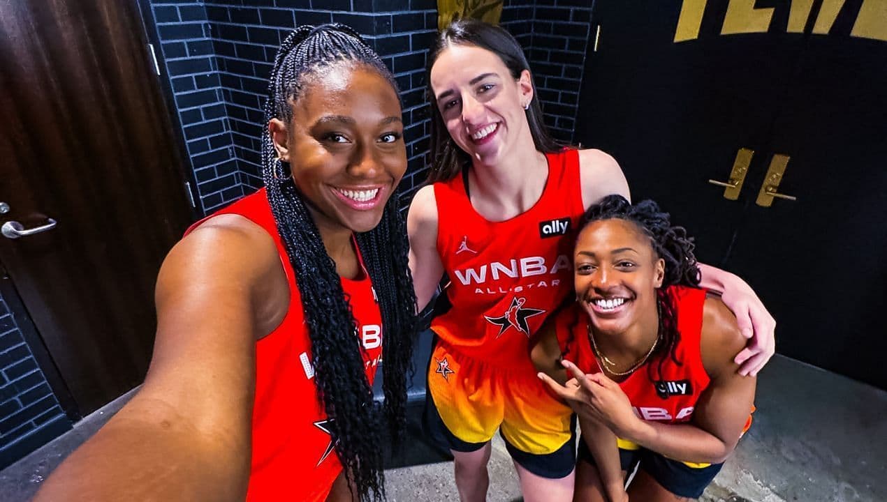 Injured Caitlin Clark Cheers on Fever Teammates at WNBA All-Star Game