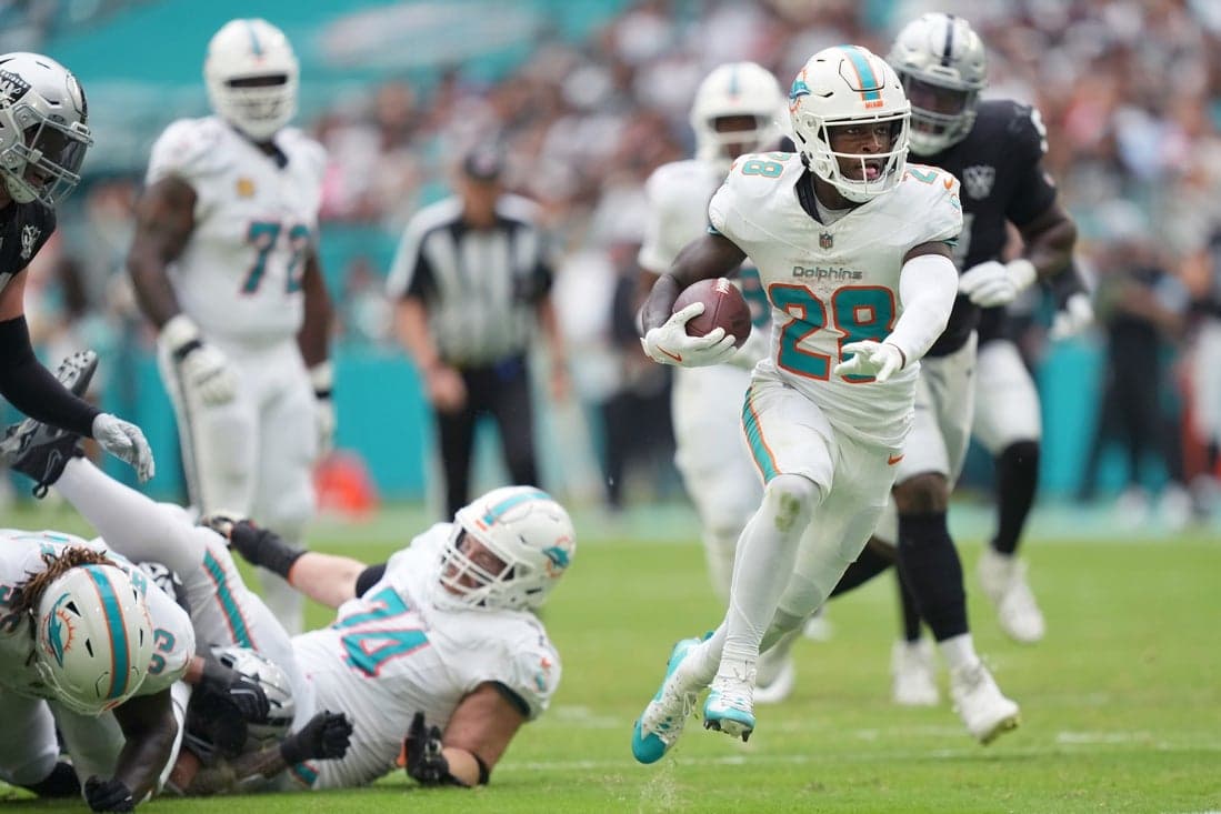 Dolphins Backfield Shakeup: Wright Out, Gordon Steps Up for Week 1