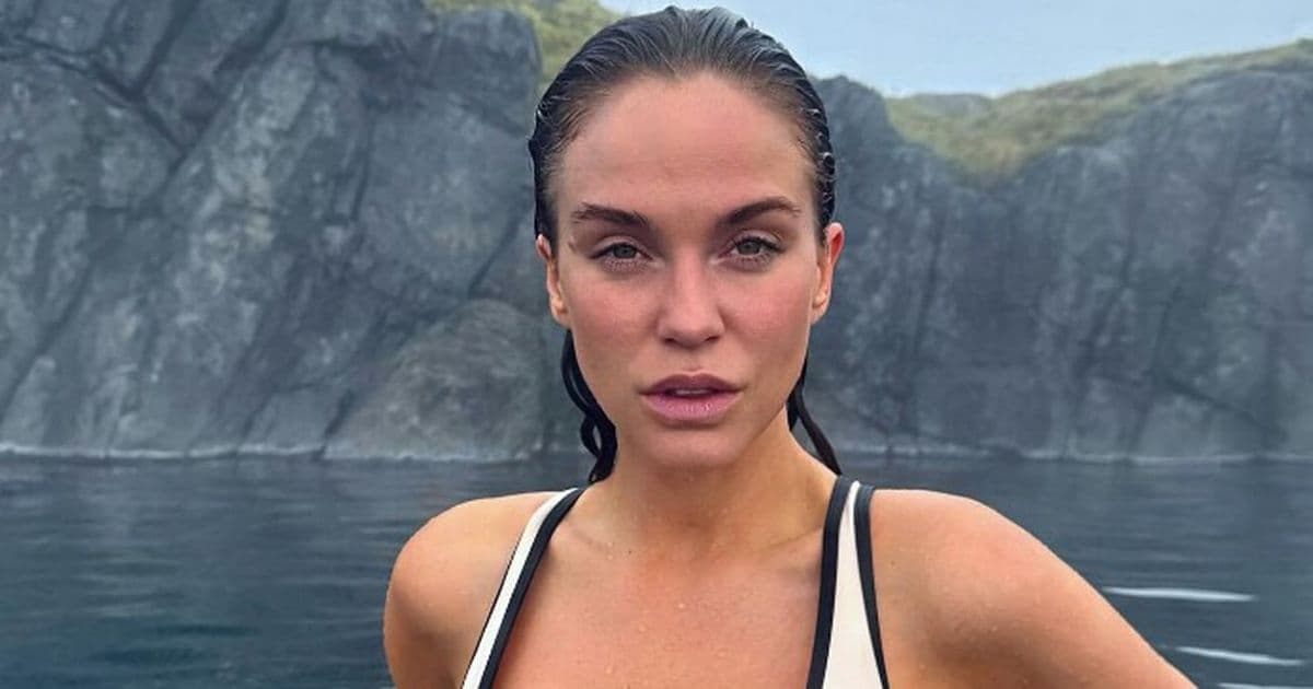 Vicky Pattison Channels Bond Girl Vibes in Icelandic Lagoon