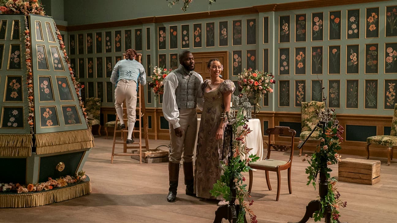 Bridgerton's Botanical Ball Blooms with Intricate Set Design