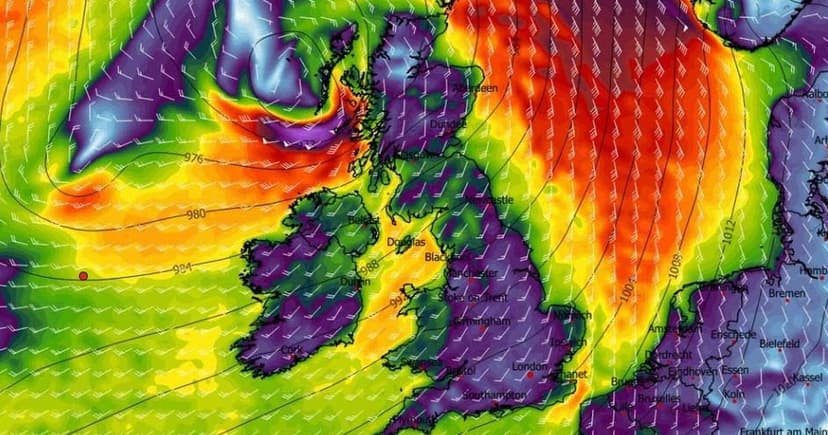 UK Braces for 80mph Gales: 'Danger to Life' Weather Alert