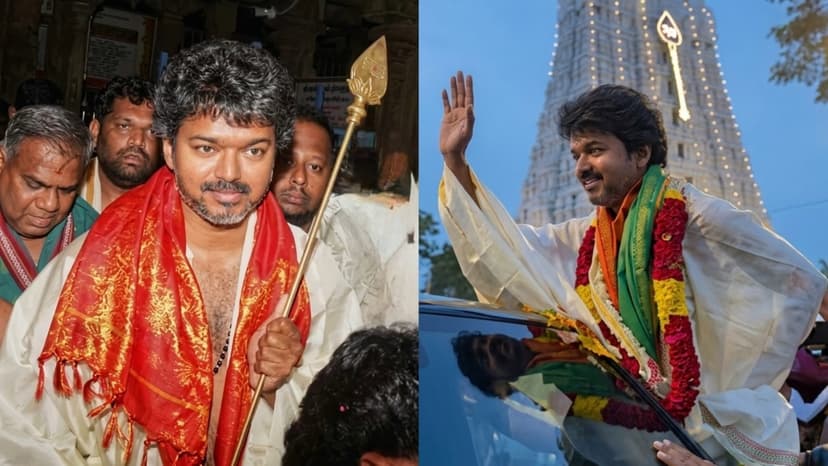 Actor Vijay Seeks Blessings at Tiruchendur Murugan Temple