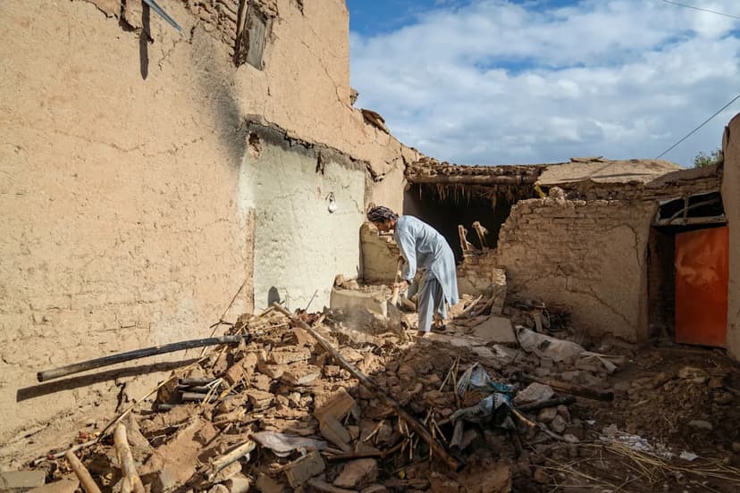 Afghanistan Quake Kills Family Home Collapse