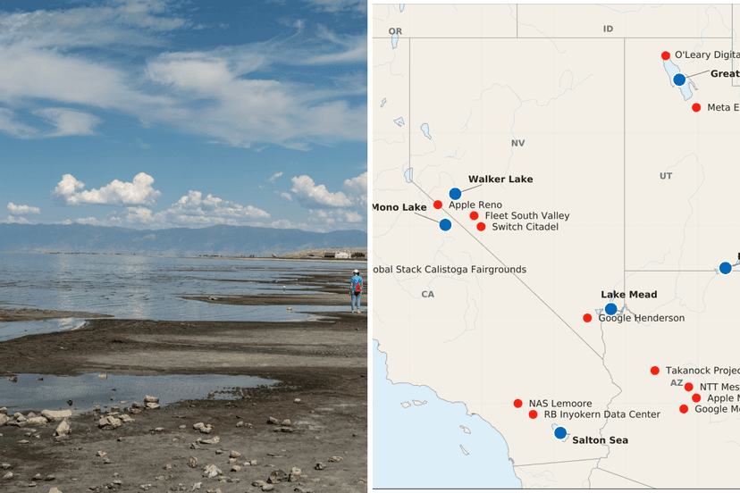 AI Boom Drains Iconic Western Lakes