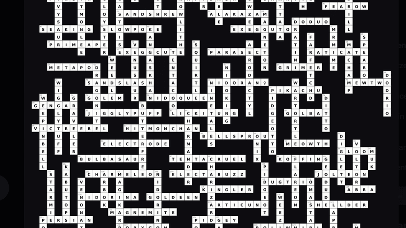 AI Solves Pokémon Crossword Without Clues