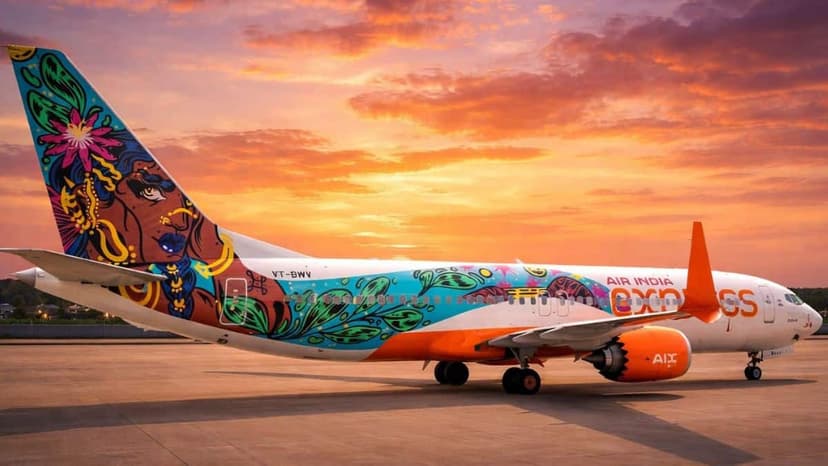 Air India Plane Becomes Flying Art Gallery