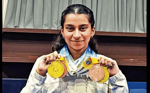 Deaf Paddler Aishwin Kaur Shines with 4 Medals