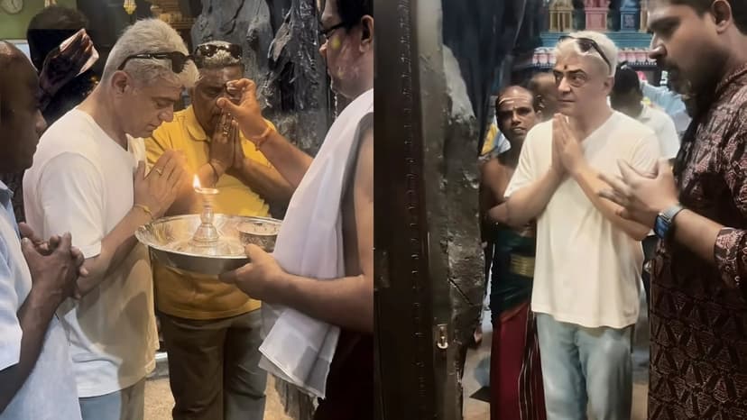 Ajith Kumar Seeks Blessings at Malaysian Temple