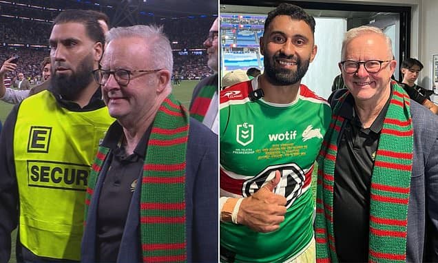 PM Albanese Joins On-Field Try Celebration Chaos