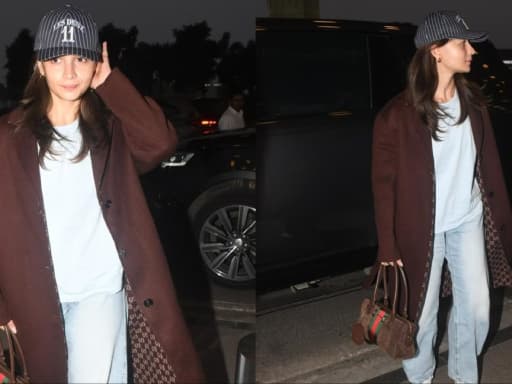 Alia Bhatt's $3.6K Gucci Coat Redefines Airport Style