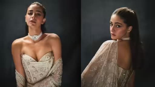 Ananya Panday Dazzles in Corset Saree, Redefining Tradition