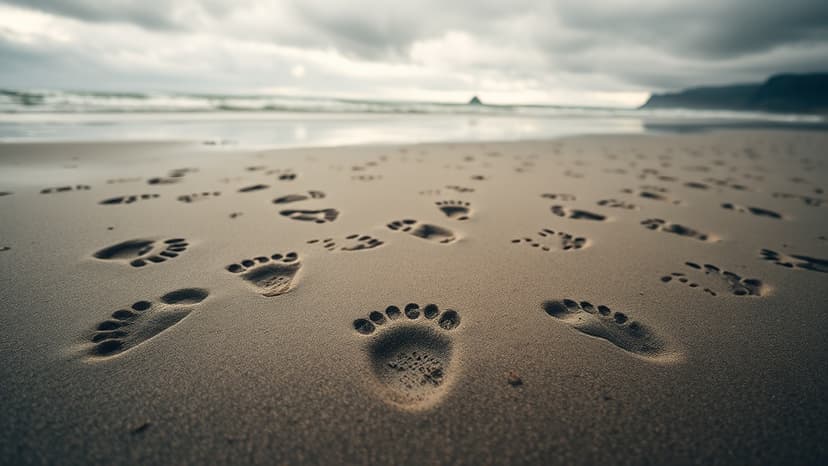 Ancient Footprints Emerge from Scottish Shore!