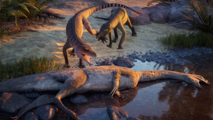 Ancient Crocodile Cousin Hunted on Land