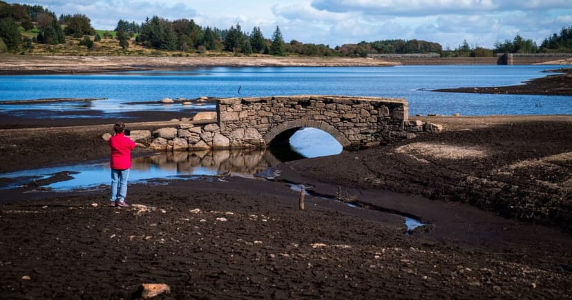 Ancient Village Re-emerges From Devon Reservoir