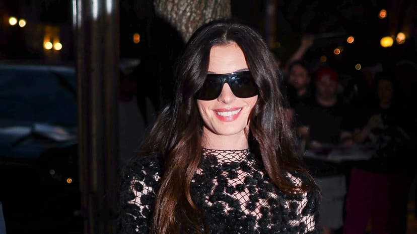 Anne Hathaway Dares in Sheer Gown and Vintage Versace