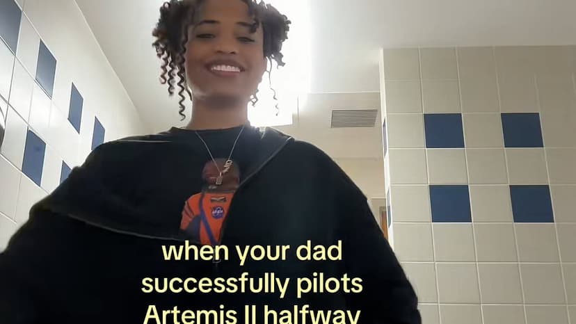 Astronaut's daughter's viral TikTok tribute to moon mission