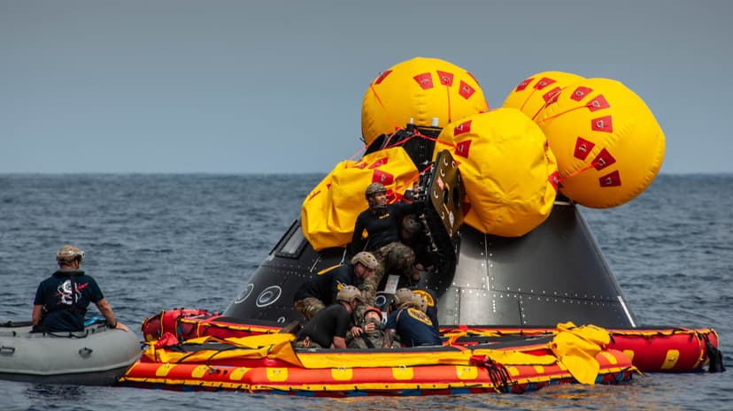 Splashdown Success: Orion Capsule Meets Pacific Waves