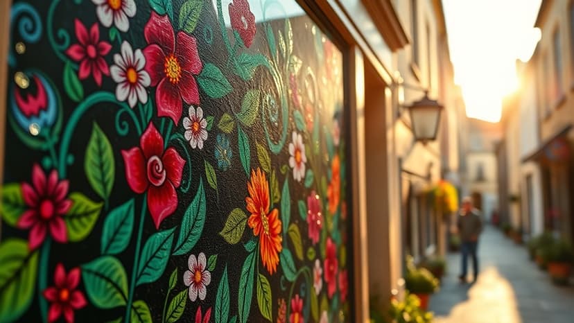 Artist Paints Windows to Revive Shops Hit by Roadworks