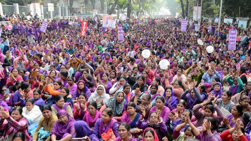 ASHA Workers Storm Health Dept HQ Demanding Fair Pay