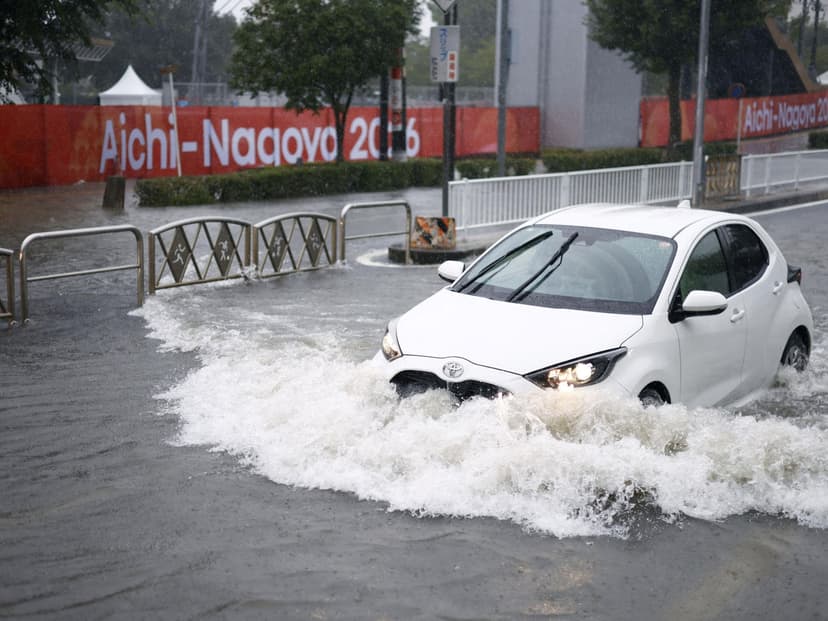 Record Rain Floods Asian Games Prep in Japan