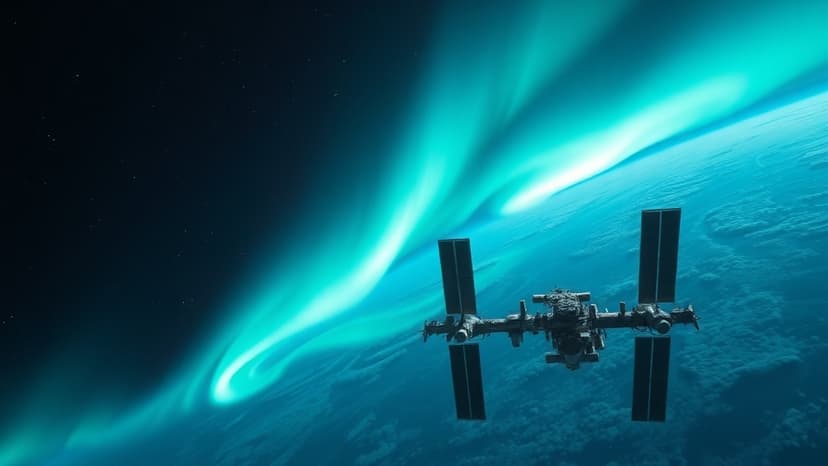 Cosmic Colors: Aurora Dazzles from ISS Orbit