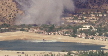 Azusa Brush Fire Rages Amidst Red Flag Warning