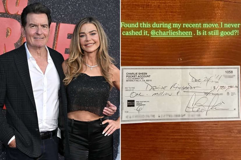 Actress Cashes In on $1M Check from Ex-Husband Charlie Sheen After 14 Years