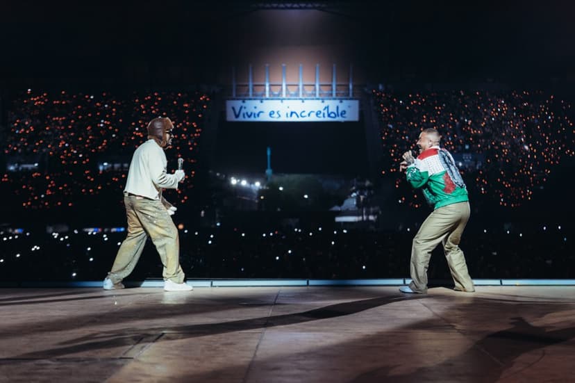 Surprise! J Balvin Joins Bad Bunny On Stage