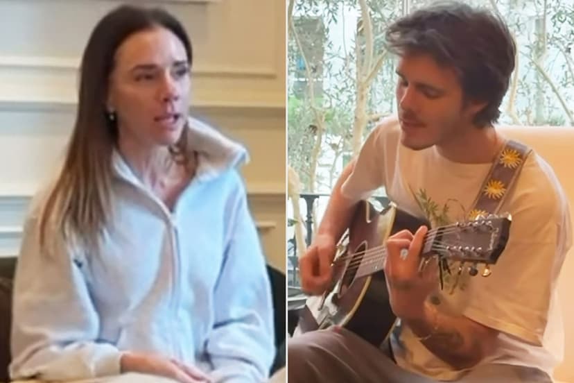 Victoria & Cruz Beckham Spice Up Family Jam Session