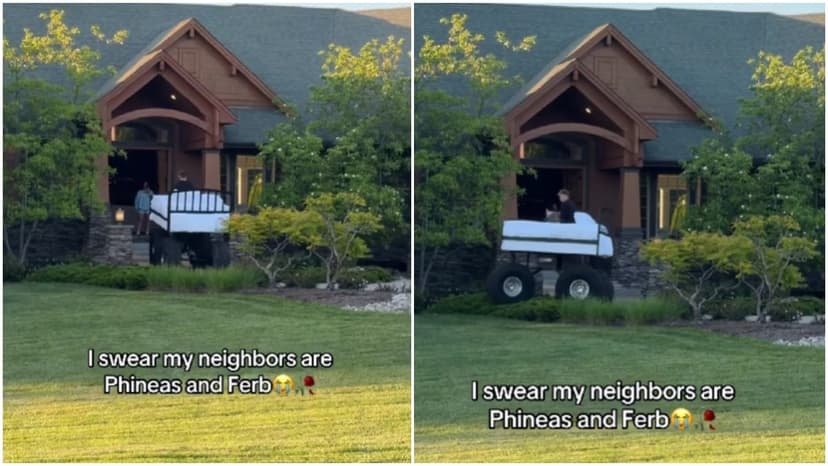 Bed on Wheels Rolls Through Neighborhood