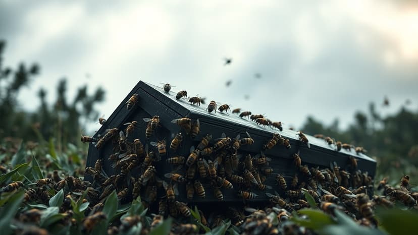 Funeral Procession Attacked by Swarm of Bees!