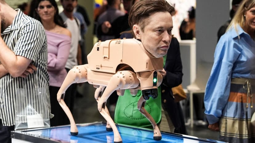 Beeple's Robot Dogs Poop Art of Tech Billionaires