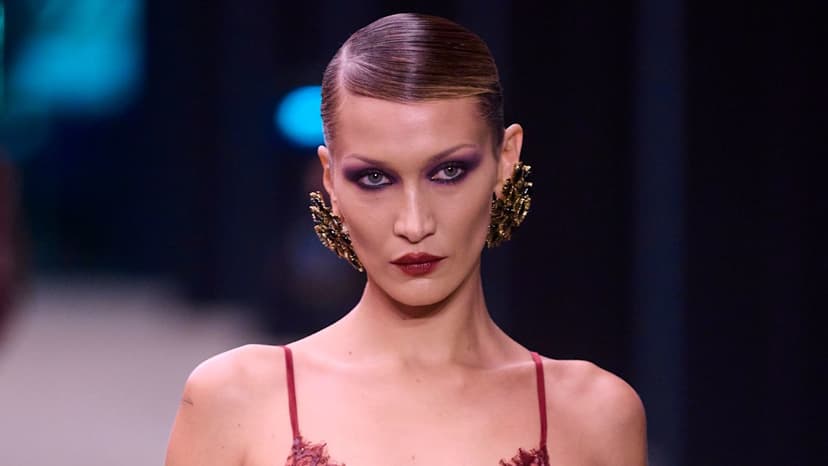 Bella Hadid Stuns in Sheer Lace at Paris Fashion Week