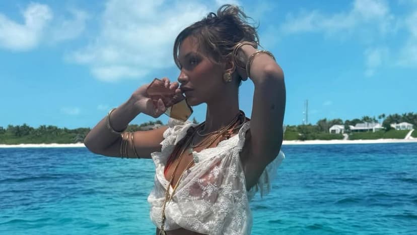 Bella Hadid's Red Bikini Steals the Show