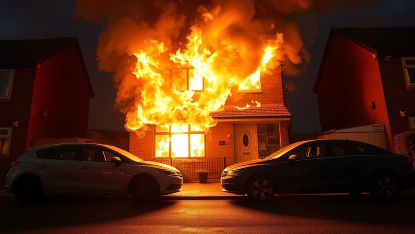 Parked Cars Hamper Firefighters in Benfleet Blaze