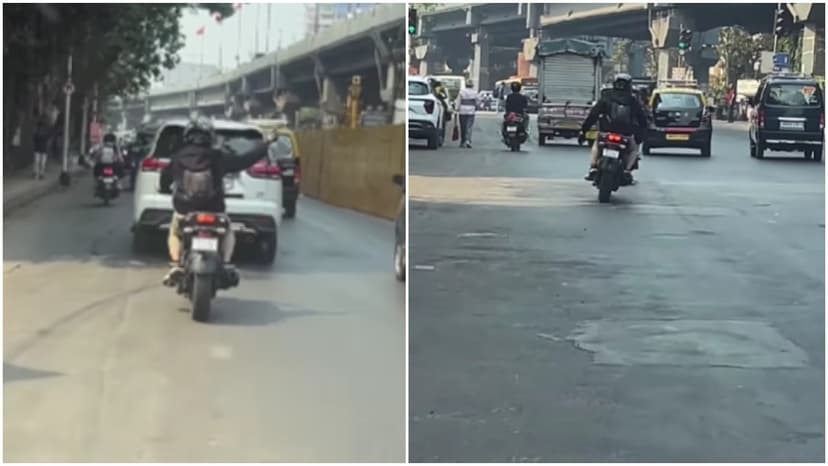 Biker Bravely Clears Traffic for Ambulance