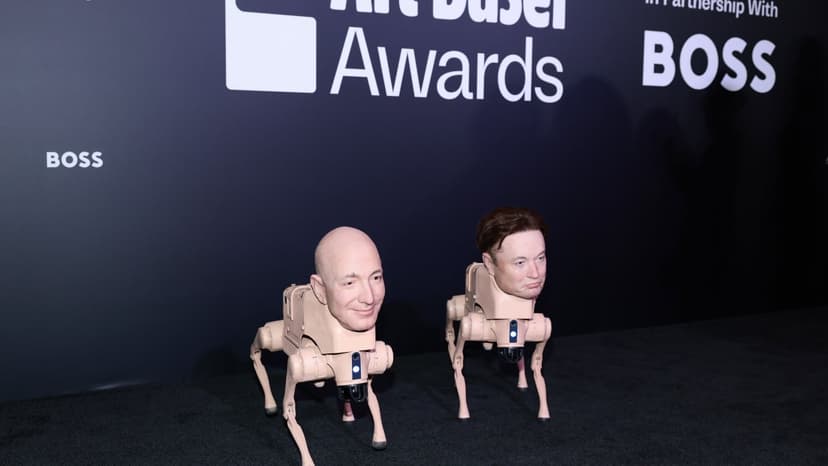 Robot Dogs Poop Polaroids of Billionaires at Art Basel