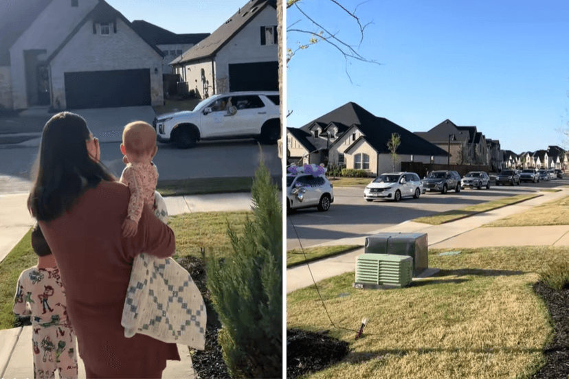 Mom's canceled party becomes surprise parade for daughter