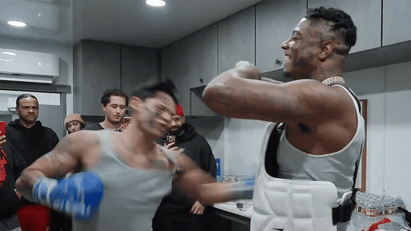 Blueface Takes Punch From Ryan Garcia, Sees Stars!